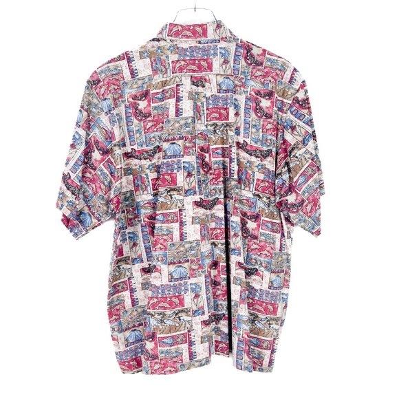 Go Barefoot Hawaiian Shirt Fish Sea Creatures Short Sleeve Size XL EUC L2394 - Picture 8 of 12